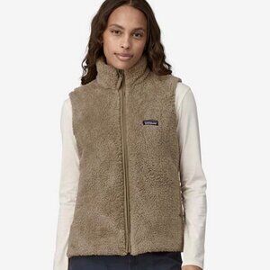 Patagonia Los Gatos Fuzzy Tan Vest Women XS